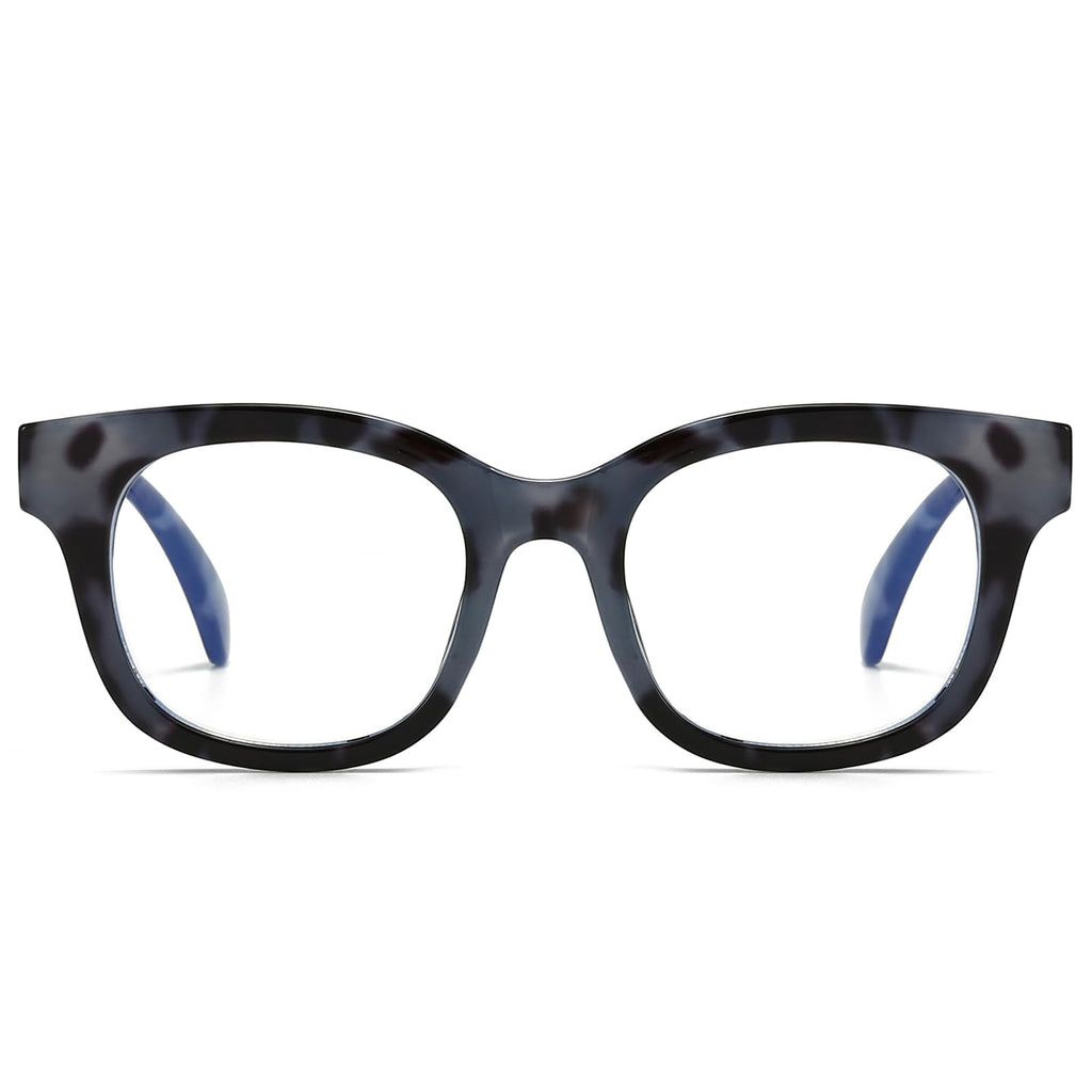 ANRRI Blue Light Blocking Glasses for Women and Men, Oversized Blue Light Computer Glasses Black/Grey