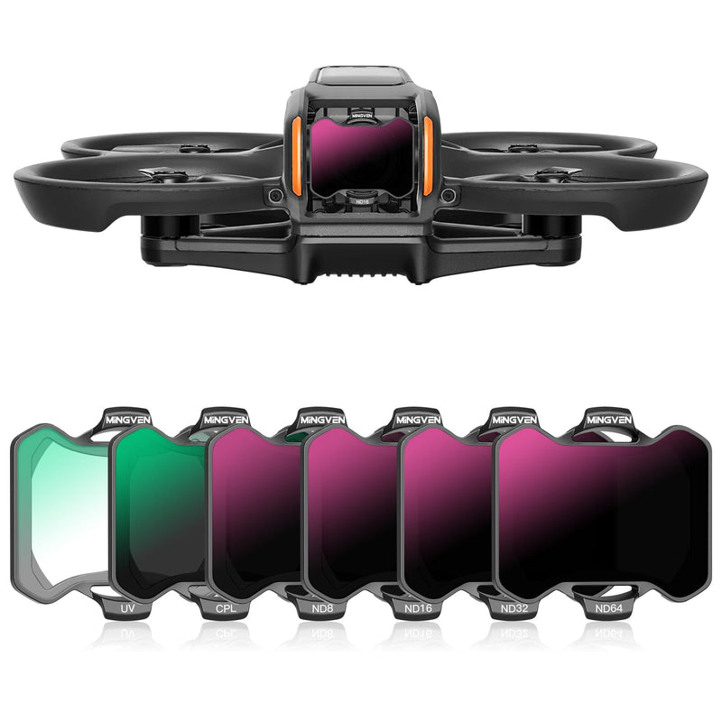 Avata 2 ND Filters, UV + CPL + ND Filters Set Camera Lens for DJI Avata 2 Drone Accessories - 6 Pack (CPL, UV, ND8, ND16, ND32, ND64)