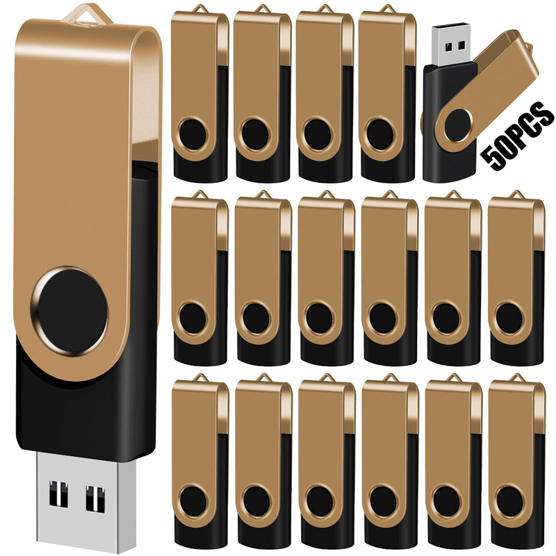 EASTBULL 2GB USB Flash Drive Bulk Thumb Drives 50 Pack with Lanyards USB 2.0 Jump Drive 2 GB Memory Sticks Zip Drive Pen Drive for Storage and Backup Gold 50PCS 2GB 50PCS-Gold