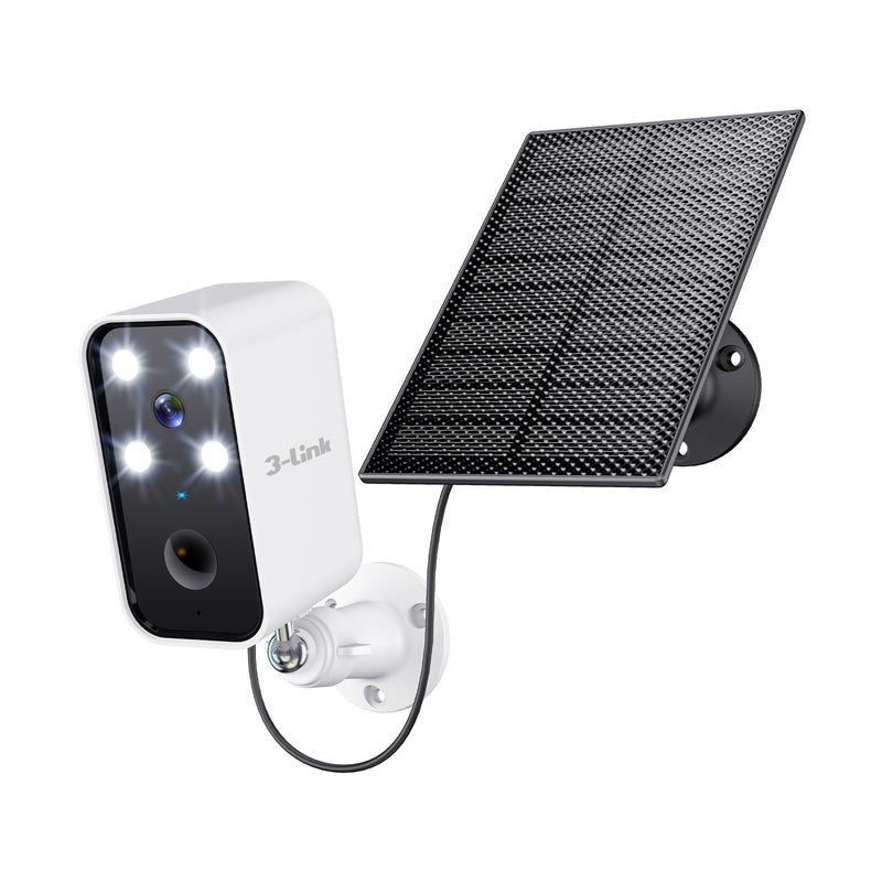 Solar Security Cameras Wireless Outdoor, Wi-Fi Solar Camera Outdoor Wireless for Home Security Outside, Motion Detection, Spotlight, Siren, Alexa Compatible, Only 2.4G Wi-Fi
