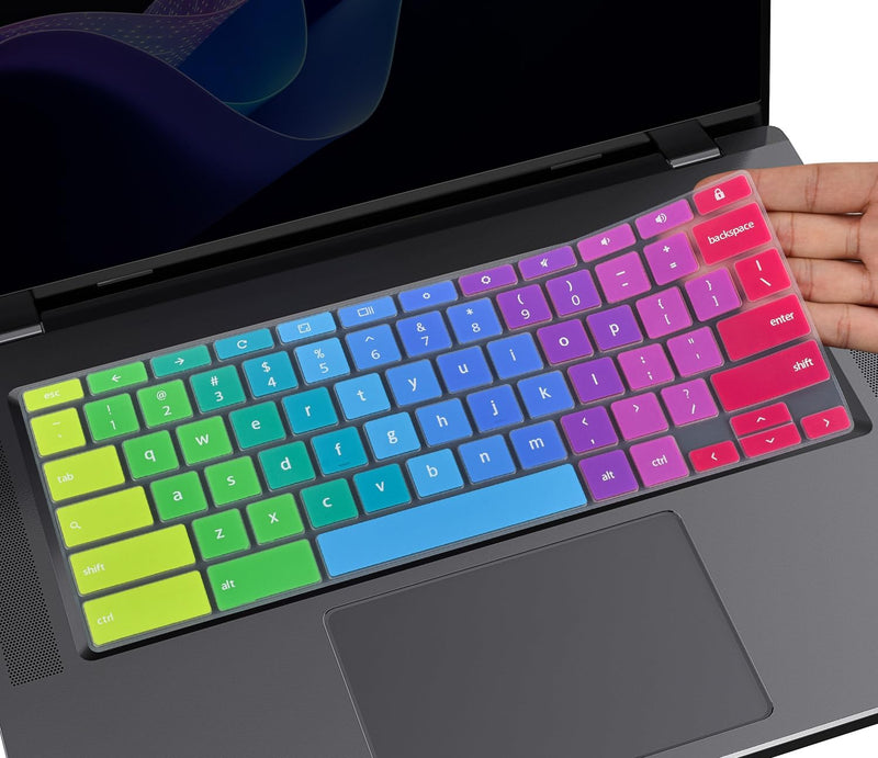 CaseBuy Keyboard Cover for 2024 Acer Chromebook Plus 314 514 CB314-4HT CB514 CBE574 14", Acer Chromebook Plus 515 CB515 CBE595 15.6", Acer Chromebook Plus 516 CBG516 16" Laptop -Rainbow Rainbow
