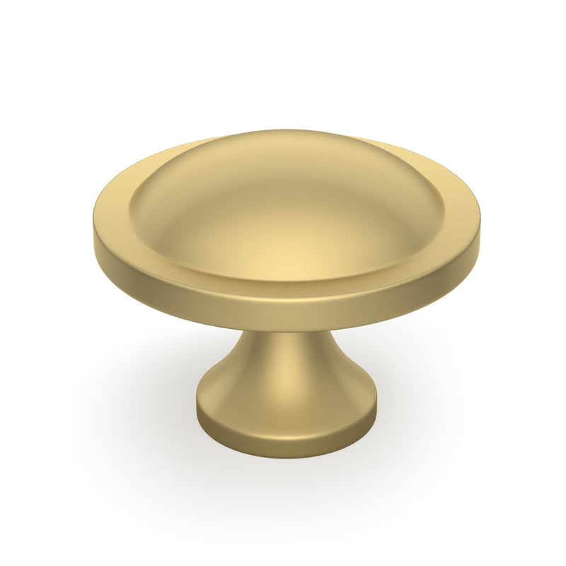 20 Pack Gold Cabinet Knobs Drawer Dresser Knob Round Mushroom Hardware Diameter 1-1/2 Inch Matte Gold Single Hole 20