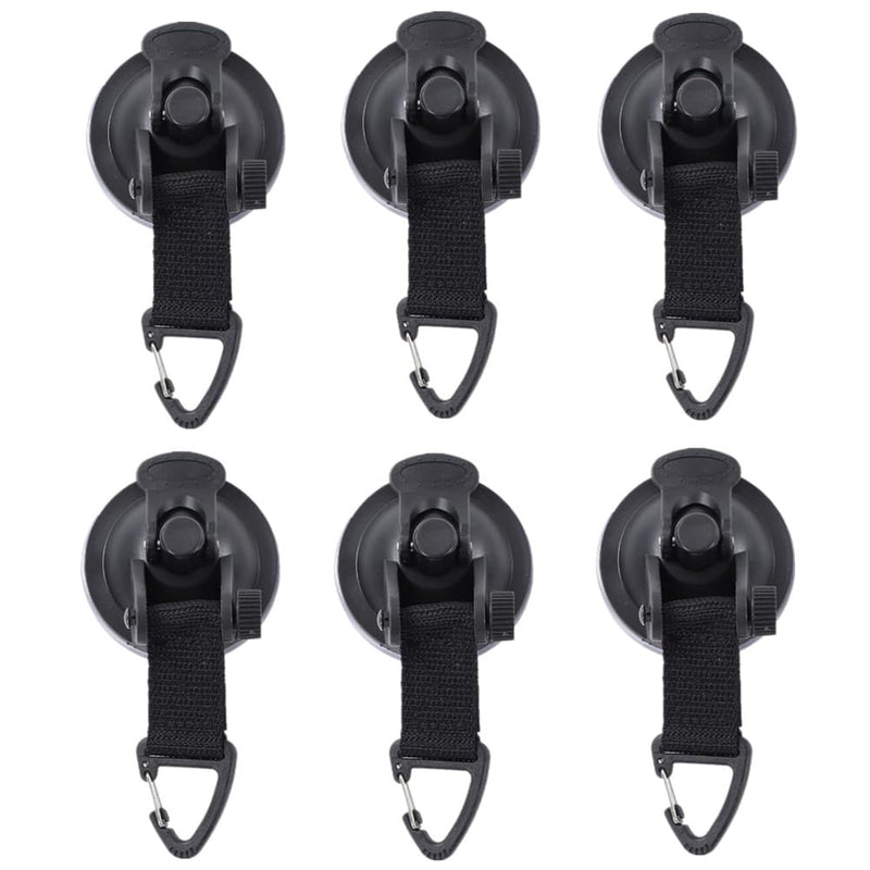 6 Pcs Heavy Duty Suction Cup, Portable Car Mounted Outdoor Tent Suction Cup Hook Tie Down Strong Suction Cup for Awning Boat Camping Car Side Awning.