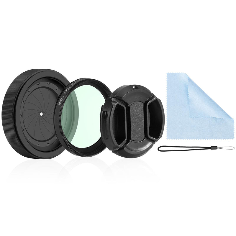 Adjustable Iris Aperture Diaphragm M30 to M37 Iris Aperture Diaphragm Adapter Optical Diaphragm 1.5-26mm Lens Module Adapter Ring PVS-14 PSV14 Optics(Filter Cleaning Cloth Lanyard Set*1)
