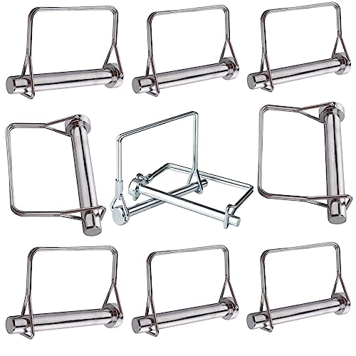 10 PCS Heavy Duty Large Long Lock Pin Carbon Steel Hitch Pin for Trailer,Boat,Vehicle 25/64 X 4"(10X100MM) 25/64" X 4"