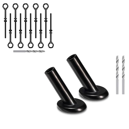 10 Pack Eye Bolt+ 50 Pack 30 Degree Angle Protective Sleeves