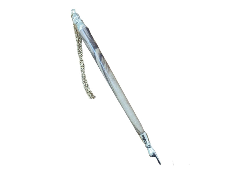 Authentic Olive Wood Torah Pointer Yad with Chain - 8" Handcrafted Book Marker for Scripture Reading