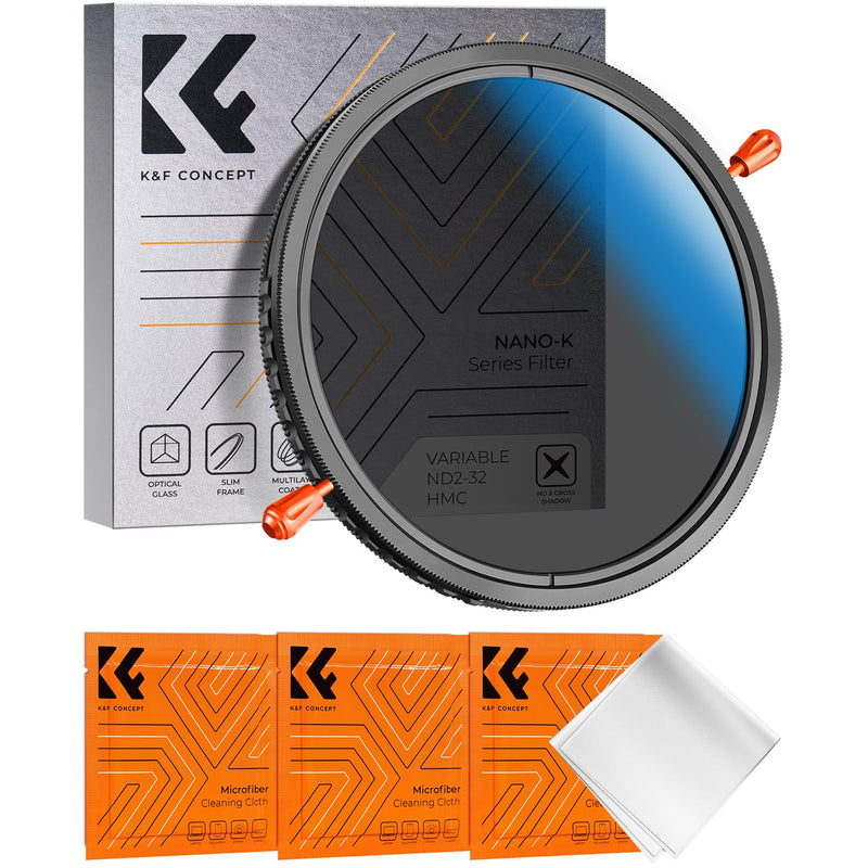 K&F Concept 72mm Variable ND2-32 (1-5 Stops) & Circular Polarizing Lens Filter in 1 Adjustable Neutral Density Polarizer Filter with 18 Multi-Layer Coatings for Camera Lens (K-Series)