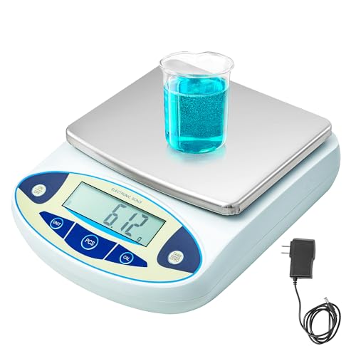 CXRCY 5000g x 0.01g Lab Scale, Analytical Balance, Digital Scale 5000g, WITHOUT Transparent Cover