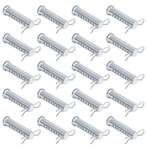 20 Pack 1/2" x 2"Clevis Pins with R Clips, Adjustable Universal Clevis Pins