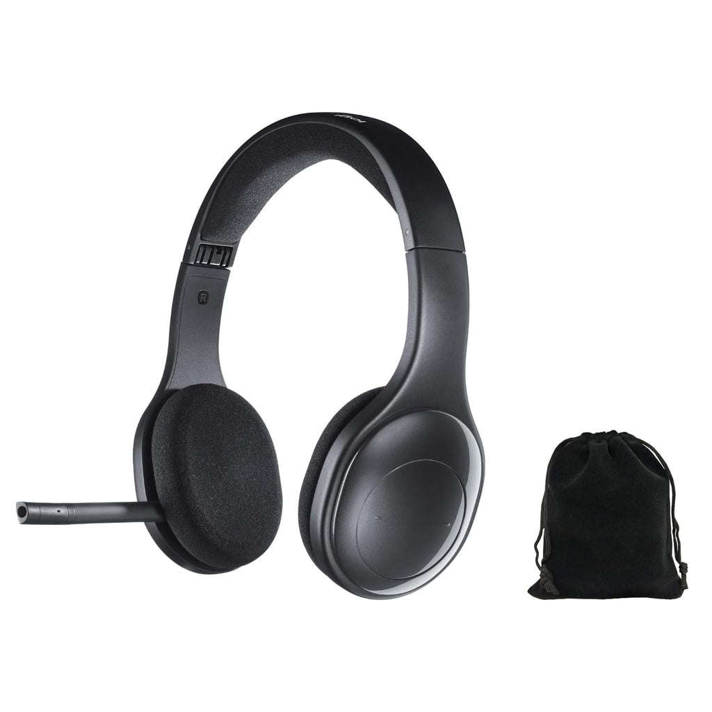 Logitech Headset H800 Bluetooth Wireless Headset with Mic for PC, Tablets and Smartphones, Black, Includes Pouch, Bulk Packaging, Logitech-H800-Bulk