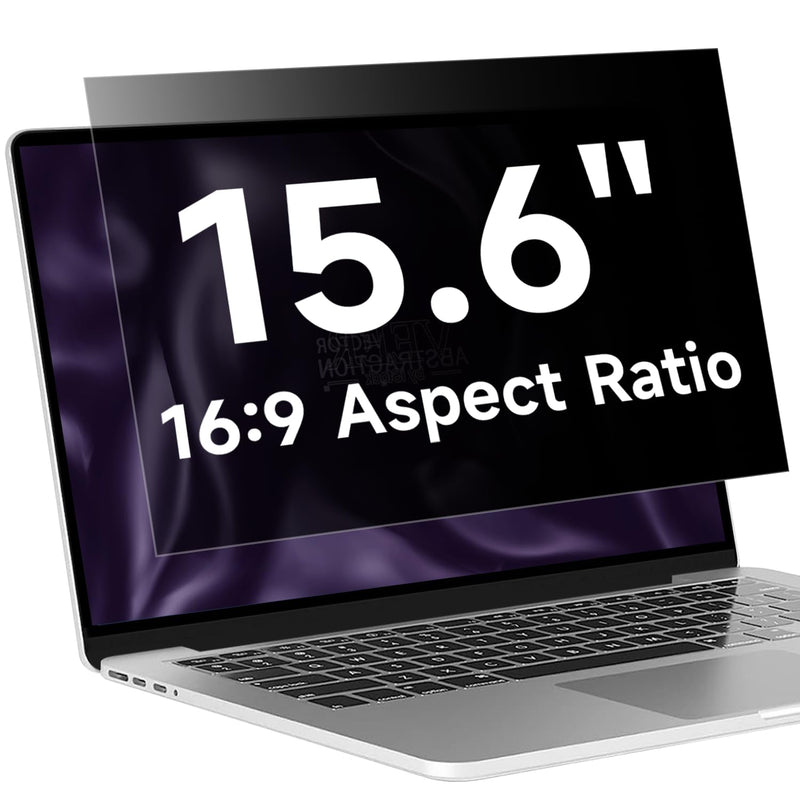 15.6 Inch 1920x1080 Laptop Privacy Screen Filter, Anti Blue Light Glare & Anti Scratch Computer Privacy Shield for 15.6" with 16:9 Aspect Ratio Laptop