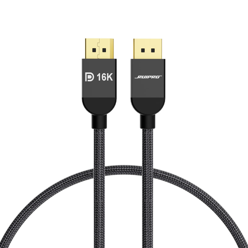 Displayport Cable 2.1, 16K DP Cable 6.6ft, Supports 80Gbps, UHBR20, 16K@60Hz, 8K@120Hz, 4K@240Hz 165Hz 144Hz, HDR DSC 1.2a, Compatible FreeSync/G-Sync 4090 3090Ti 7900XTX Graphics Card