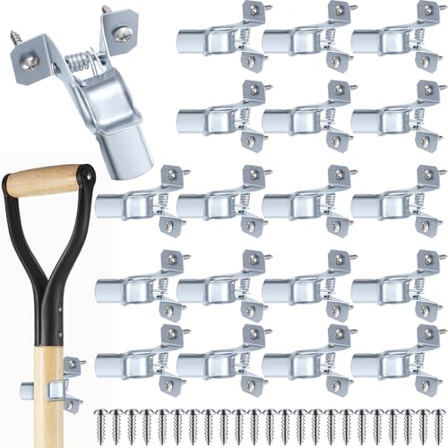 Zonon 30 Pcs Spring Tool Clips Wall Mount Metal, Holds up to 1.78 Inch