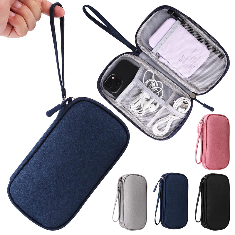 Travel Cable Organizer,Electronics Accessories Organizer Bag,Electronic Organizer Travel Universal Cable Organizer Electronics Accessories Bag for Charger, Phone, memory card,Travel Gadget Bag (Blue) Blue