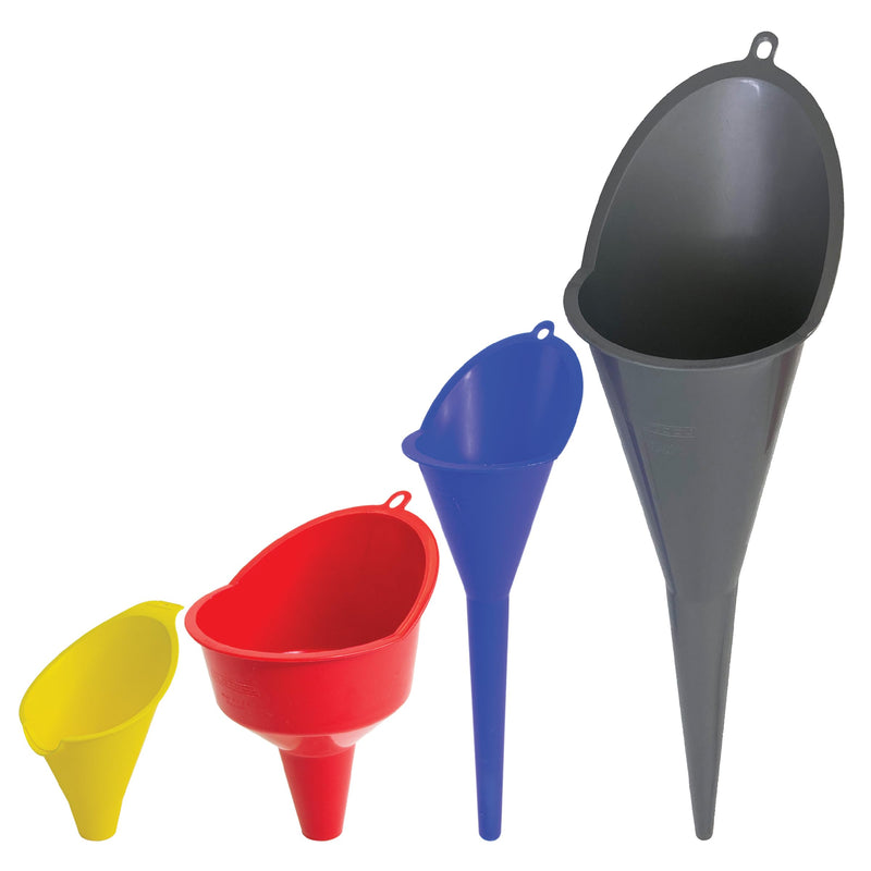 FloTool 10712MX4 Super Quad Funnel for Oil, Lubricant and Other Fluids, 4pk 4 Pack Funnel