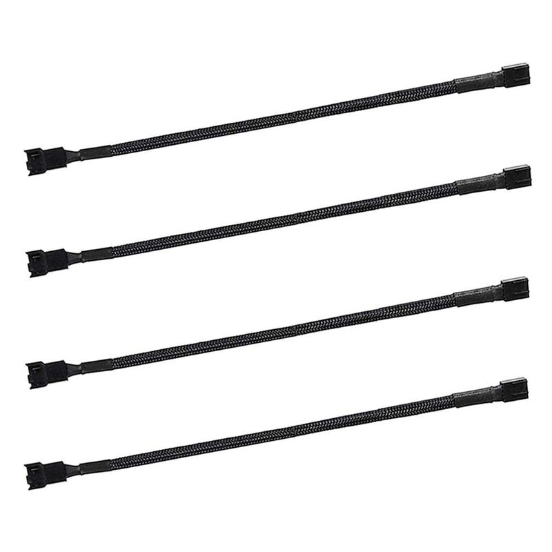 10.6" pwm fan extension cable，4 pin fan extension cable，cable extension pc，3-Pin/4-Pin cooling fan extension cable wire (10.6"（27cm） 4pcs) 10.6"（27cm）4pcs
