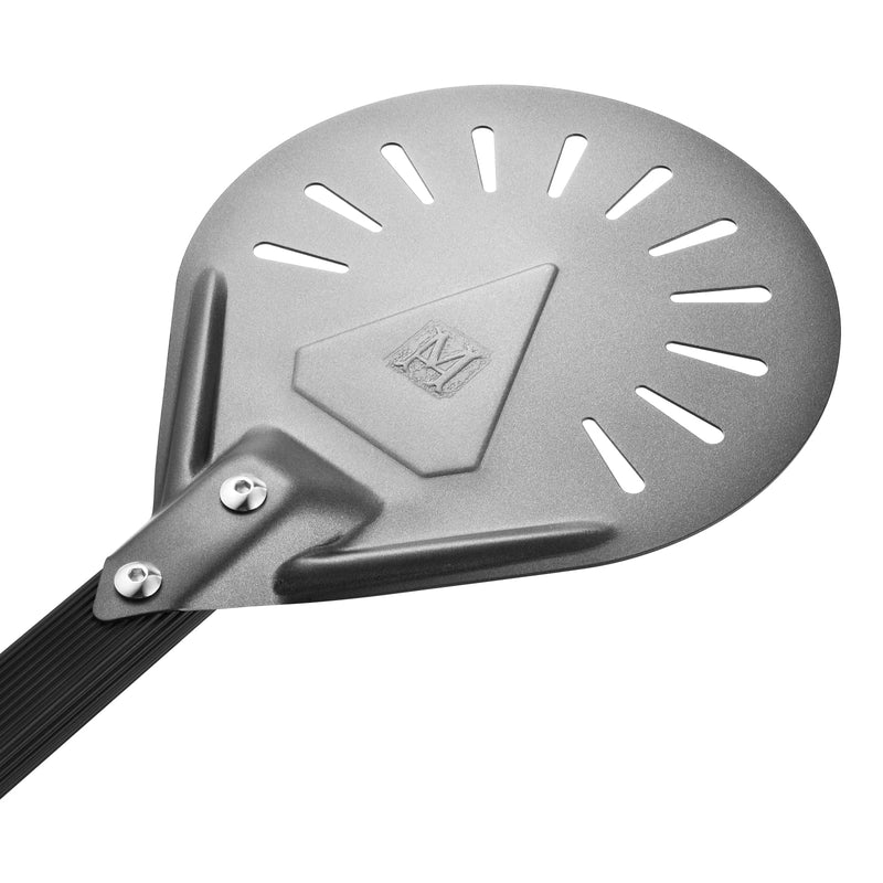 Pizza Turning Peel with Vintage Embossed Initials – Ideal for Outdoor Pizza Ovens – Perfect Pizza Turning Tool and Great Father's Day Gift and BBQ Stocking Stuffer (M) M