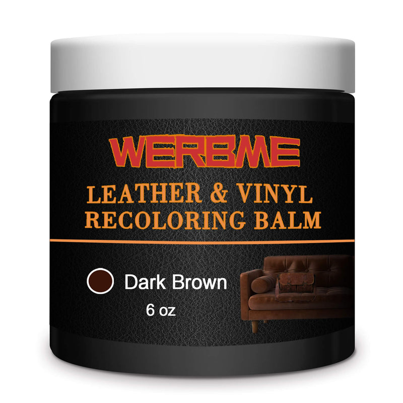 Leather Recoloring Balm, Dark Brown Leather Color Restorer, Leather Dye, Leather Couch Paint-Repair Leather Color on Faded & Scratche, for Restore Couches, Car Seats, Clothing, Shoes small size