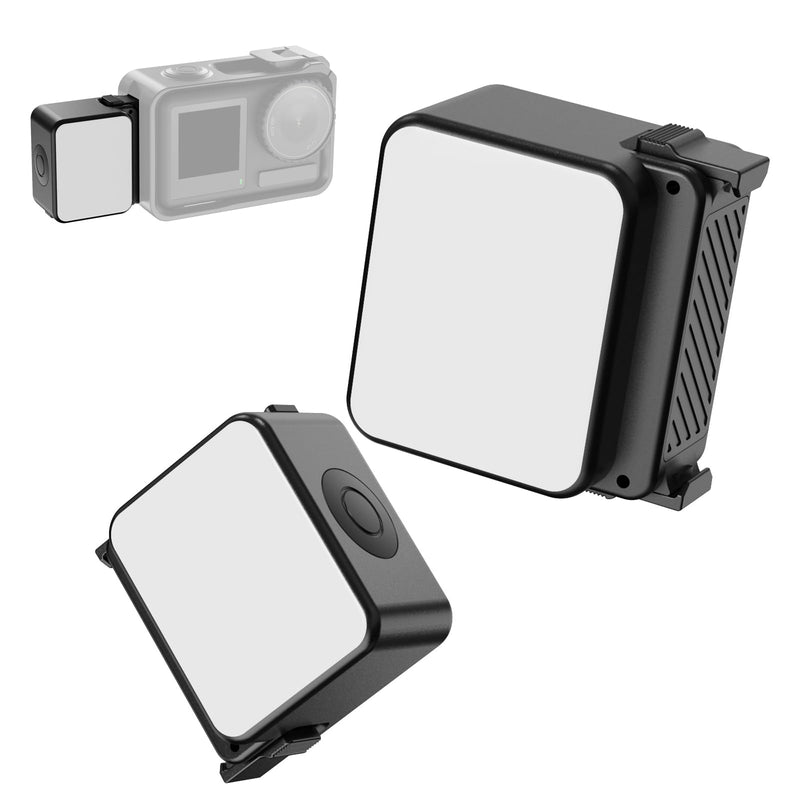 ULANZI LM18 Vlogging Light Mini LED Action Camera Video Light Magnetic Photography Lighting for DJI Osmo Action 3/4 Camera Cage Accessories and Ulanzi PK-06 Pocket 3/4 Expansion Adapter