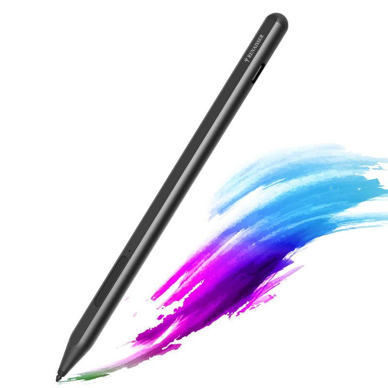 Taiwan RENAISSER Stylus Pen for Microsoft Surface, Designed in Houston, Made in Taiwan, Palm Rejection, USB-C Fast Charging, Pen for Surface Pro 11/10/9/8/7, Surface Go/Laptop Dark