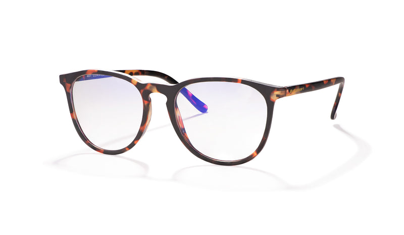 BluBlocker Hyde Park Tech Glasses (Demi-Tortoise): Healthier Eyes and Better Sleep. Blue Light Glasses for Computer, TV, Gaming.