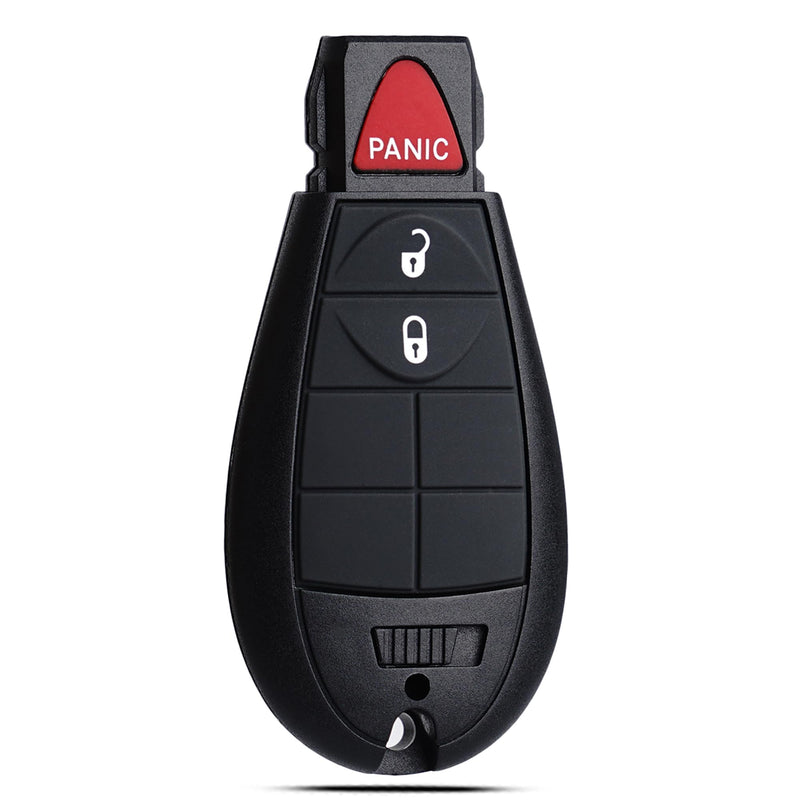 Key Fob Fobik Style Keyless Entry Fits for Jeep Cherokee 2014 2015 2016 2017 2018 2019 2020 Remote Control Key Replacement GQ4-53T (4A Chip) 68105081 3 Button 433MHz