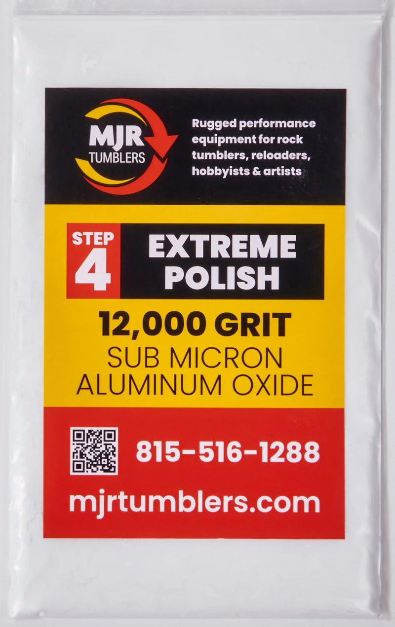12,000 Grit Aluminum Oxide Rock Polish Powder, 2lb Extreme Fine Final Stage Rock Tumbler Polish, Stone Polishing Compound for Rotary & Vibratory Tumblers, Lapidary Finish 2 LB 12000 Grit Step 4