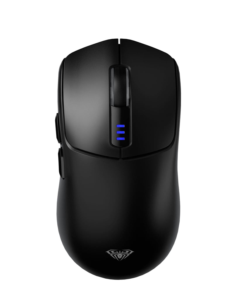 AULA SC580 Wireless Gaming Mouse, Tri-Mode 2.4G/BT5.0/USB-C Gaming Mouse, 10000 DPI Rechargeable Wireless Mouse with 6 Programmable Buttons, Ergonomic Computer Mouse for Laptop/PC/Mac/Tablet Black