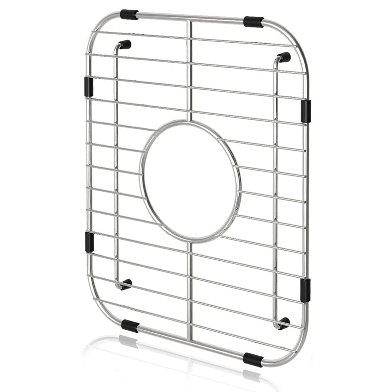Orgneas Sink Protectors for Kitchen Sink, Single Bowl Sink Bottom Grid 12.5"x16"x1.25", 304 Premium Stainless Steel Grid Insert Sink Grate Drying Rack Centered Drain, 1 Pcs
