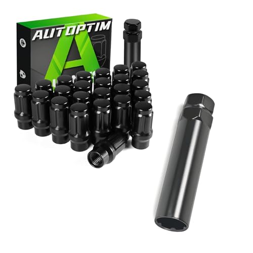 AUTOPTIM M12x1.5 Extended Lug Nuts & 6 Spline Lug Nuts Socket Key
