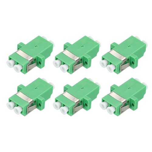 QUARKZMAN Pack of 6 Fibre Optic Adapter LC/APC Coupling Single Mode Duplex Adapter LC-LC/APC for Network Internet Connection