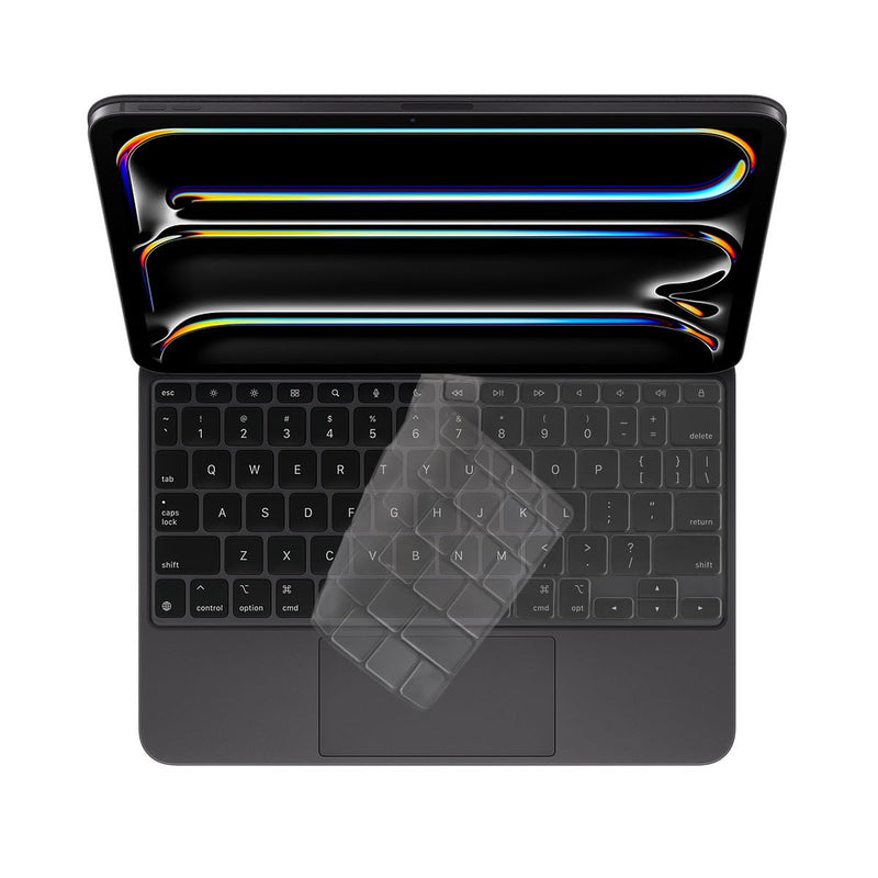 Ultra Thin TPU Keyboard Cover Skin for iPad Pro 11"(M4, 2024) Magic Keyboard Soft Clear Keyboard Protective Accessories US Layout (for Pro 11", M4) For Pro 11"(M4)