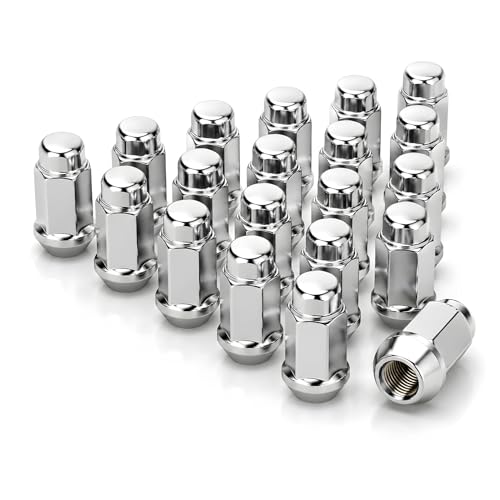HALNAR 20pcs M12x1.25 Wheel Lug Nuts Set Chrome Closed End 3/4" Hex 1.72" L