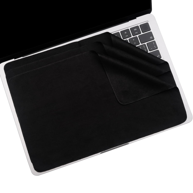 3 Pack Microfiber Liner Cleaning Cloth 13" with Screen Keyboard Imprint Protection, Laptop Keyboard Protector Compatible with MacBook Pro/AIR 13" and MacBook PRO 14"-Black