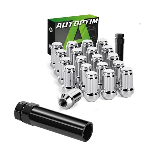 AUTOPTIM M12x1.25 20PCS 6 Spline Lug Nuts & 6 Spline Lug Nuts Socket Key