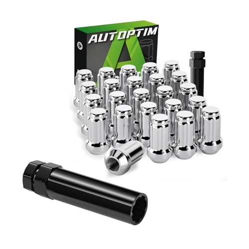 AUTOPTIM 24pcs M12x1.25 Spline Lug Nuts & 6 Spline Lug Nuts Socket Key