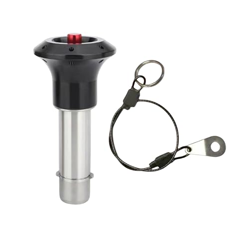 Stainless Steel jaw Handle Locking pin with axial Locking Pawl pin Tongue Quick-Release pin with Safety Rope (Diameter:15/32in(12mm), Clamping Length：4in(100mm)) Diameter:15/32in(12mm) Clamping length：4in(100mm)