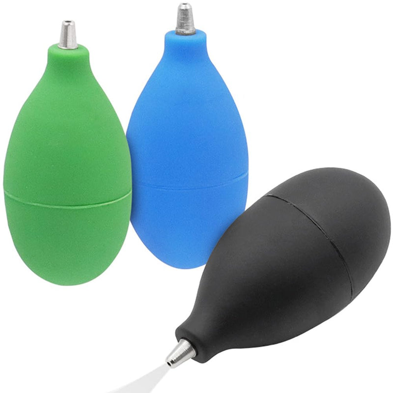 3Pcs Blowing Dust Ball Air Blower, Mini Squeeze Ball Pump Metal Nozzle, Rubber Blowing Pump Cleaning Tool for Camera Lens Watch Mobile Phone Computer Repairing