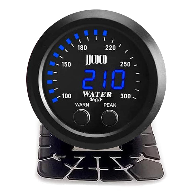 Universal 2Inch(52mm) Water Temperature Gauge with Alarm and 1/8NPT Sensor Car Digital Meter Temp 100-300F(-17~187C) Blue Display