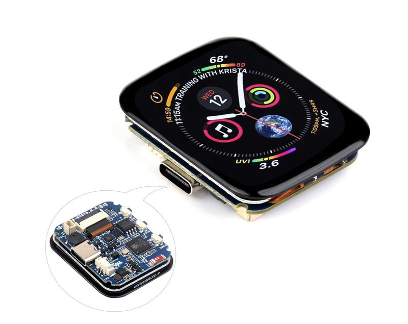 ESP32-S3 1.69inch Touch Display Development Board, 240×280 Pixels, 262K Color, Micro LCD Display with ESP32-S3, Accelerometer and Gyroscope Sensor ESP32-S3 1.69inch Touch Display