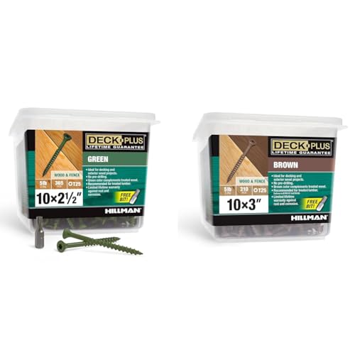 Deck Plus Wood Screws #10 x 2-1/2" 5lb & 3" x #10 5lb Bundle