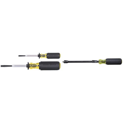 Klein Tools Slotted Screw-Holding Screwdriver Set with #2 Phillips Screw Holding Screwdriver, 3-Piece