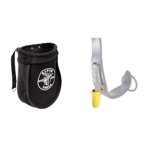 Klein Tools 51A 9 x 3.5 x 10-Inch Tool Pouch and 1972G Snap-On Gaff Guard Bundle