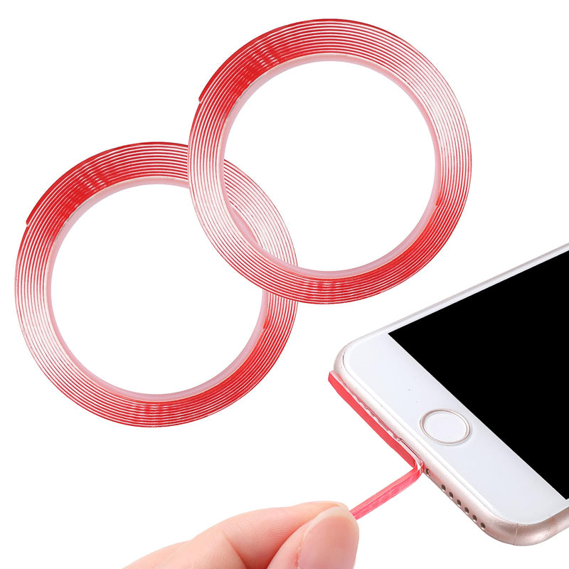 2 Pack Phone Speaker Cleaning Kit, Phone Cleaner Tape Kit for Phone Speaker Receiver, Adhesive Cleaning Stickers Dust Remover for Mobile Phone Hole Dust Removal for Samsung LG Android