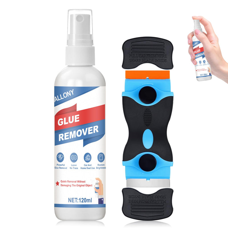 Sticker Remover, Adhesive Remover, Extra Strong, Quick Dissolvable, 120 ml | Label remover, label remover spray, adhesive residue remover, window frame, labels effectively removes surfaces a