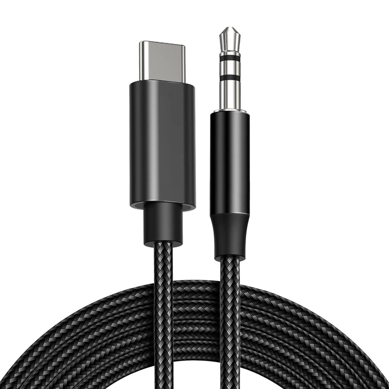 USB C to 3.5mm Aux Audio Cable: Headphone Jack Adapter Male Aux Stereo Audio Cable Compatible with iPhone 15 Pro Max Samsung Galaxy S24 S23 Pixel - 3.6ft Black