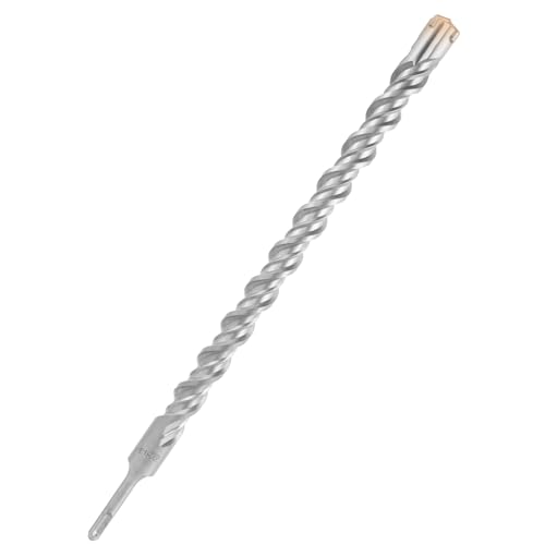 ZKH 1-1/8" x18" SDS Plus Rotary Hammer Drill Bit, 4 Cutter Crossed-Tipped, Wide Double Flute, Precise Fast Drilling, 40CR, Carbide Tipped SDS Plus Bit for Brick, Stone, Concrete 1-1/8" x16" x18" 1-1/8" x16" x18"