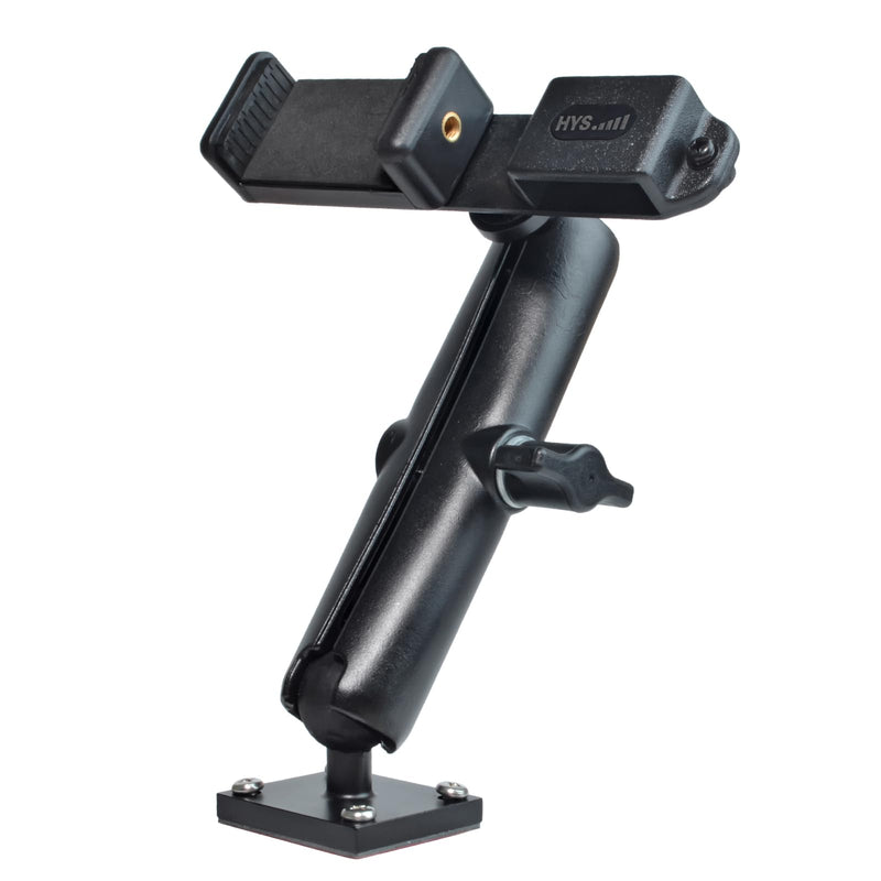 HYS Heavy Duty Drill Base Mount for Smartphones&All HT Amateur Radio with Belt Clip, Drill Base Tablet Holder for Trucks, Wall mounting, Commercial Vehicles, for 1.85"-3.15" iPhone/Samsung/LG