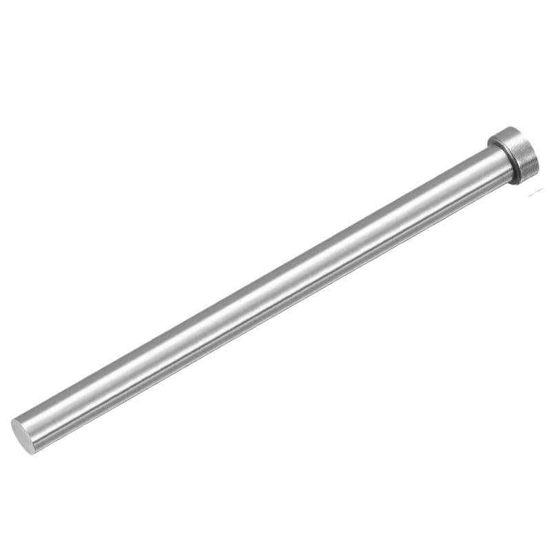 SKD61 Straight Ejector Pins, 1" Dia Round Tip Punch 254mm (10") Long Silver Gray 1pcs 1"